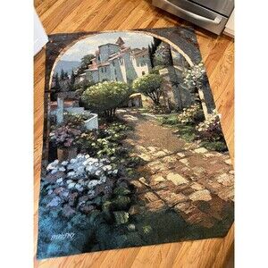 Behrens Villa Cipriani Archway Woven Tapestry Art Wall Hanging Rod Pocket 76 57